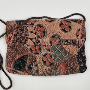 Vintage Women's 1980‎ Velour Purse Hand Bag Boho Retro